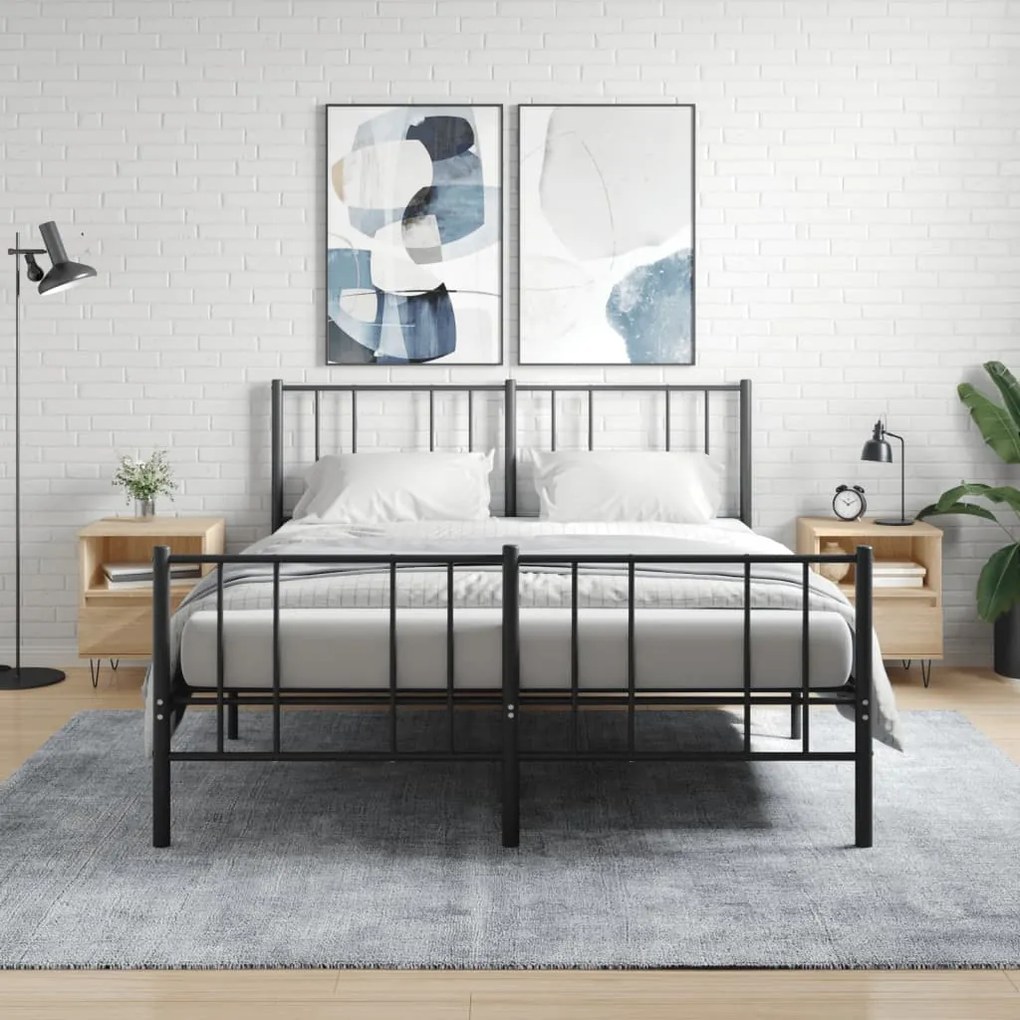 Comodini 2pz Rovere Sonoma 40x35x50 Cm İn Legno Multistrato /