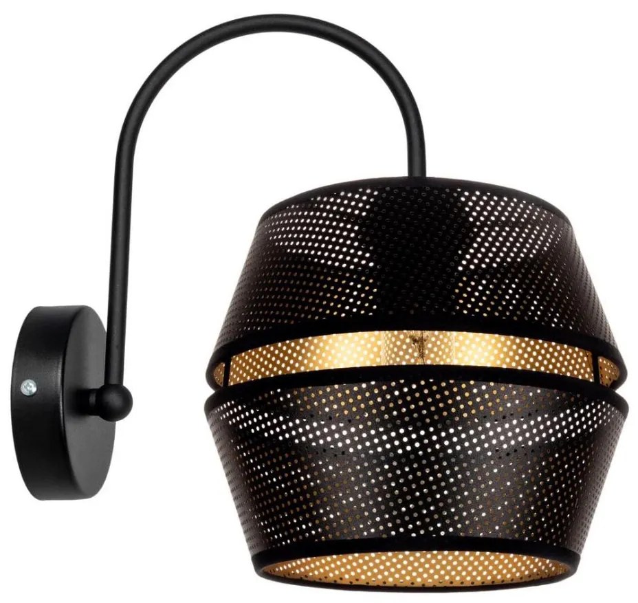 Lampada da parete PARIS 1xE27/60W/230V nero/oro