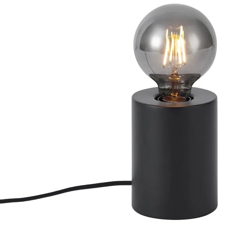 Lampada da tavolo moderna nera 13 cm - Cylinder