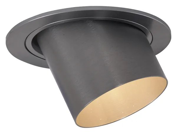 Set di 6 faretti da incasso moderni color canna di fucile GU10 rotondi orientabili da 50mm - Installa
