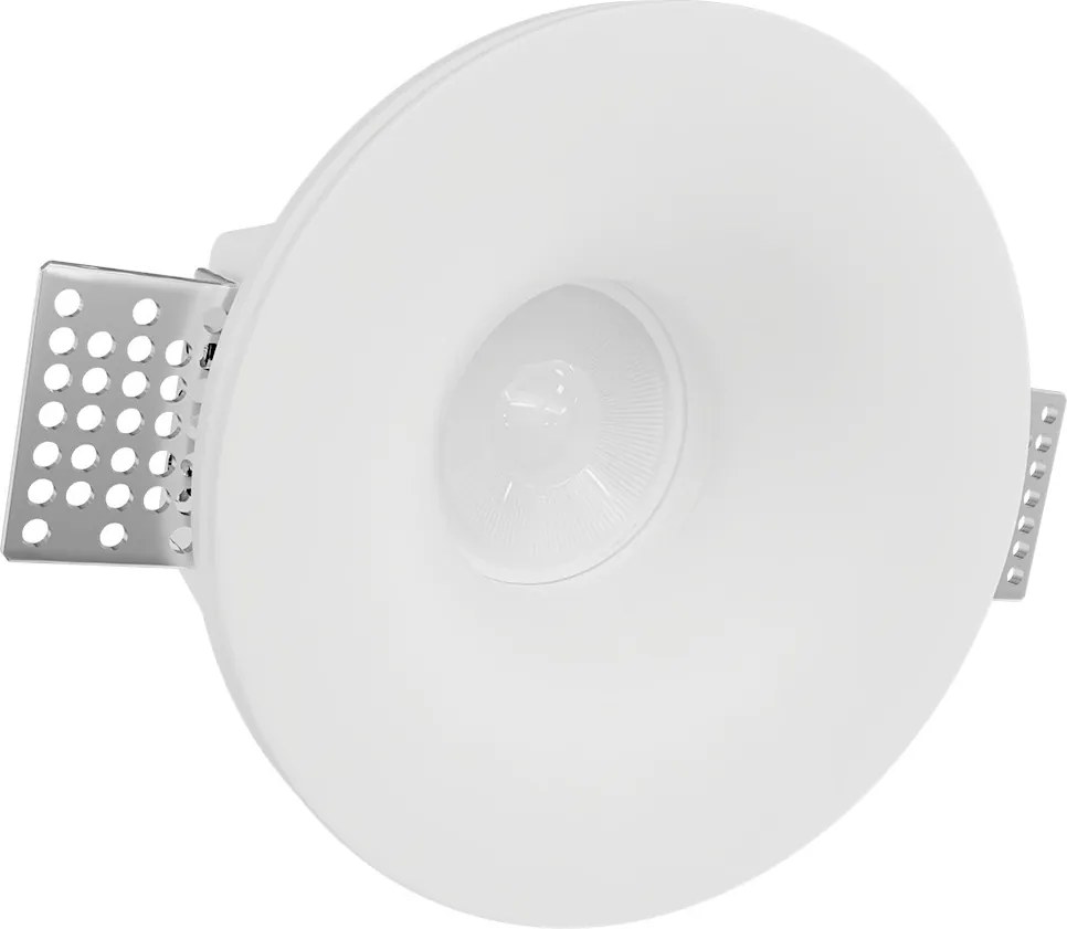 Portafaretto Rotondo Ø130x55mm GU10 in Gesso Pitturabile