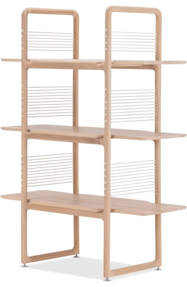 Libreria in legno massiccio di rovere, altezza 140 cm Muse - Gazzda