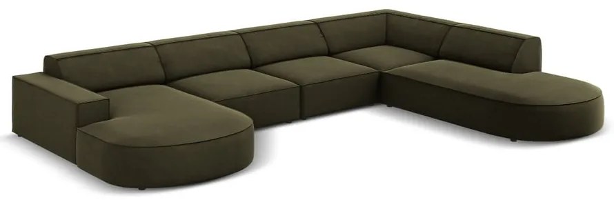 Divano angolare in velluto verde (angolo destro) Jodie - Micadoni Home