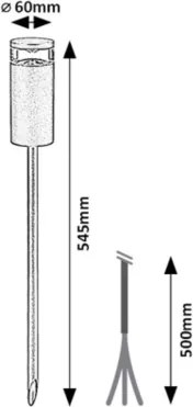 Rabalux 77071 - Lampada da esterno TORNIO 1xGU10/10W/230V IP54 54,5 cm antracite