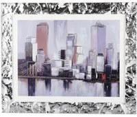 Quadro skyline New York 30x46 cm Beltrami con argento Miro Silver