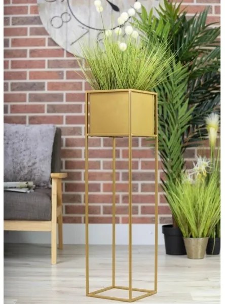 Portafiori 90x24 cm oro