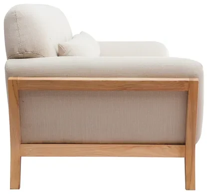 Divano 3 posti NIVALA Velluto a coste Beige