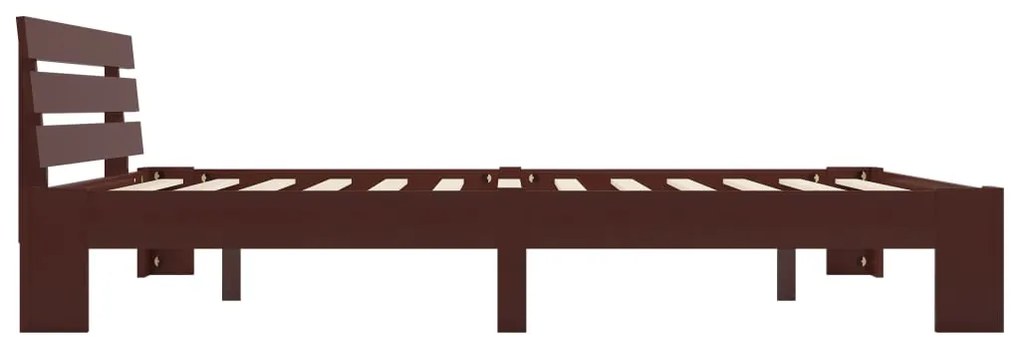 Giroletto Marrone Scuro in Legno Massello di Pino 160x200 cm