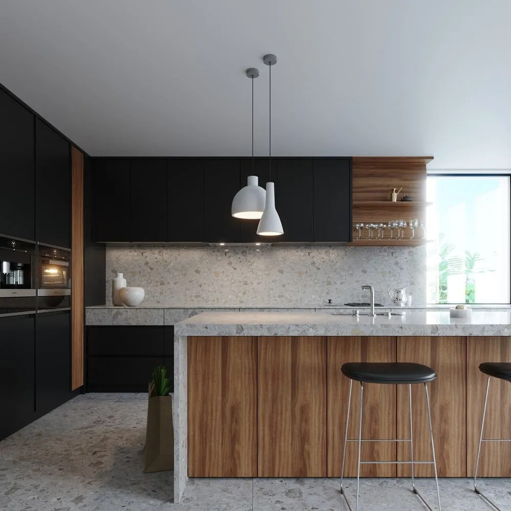 Lampadario grigio chiaro con paralume in calcestruzzo ø 17 cm Mattia – Sollux