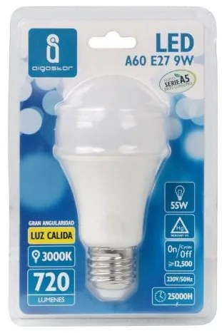 LED A5 A60B E27 9W 3000K 720lm 230V D60*H108mm