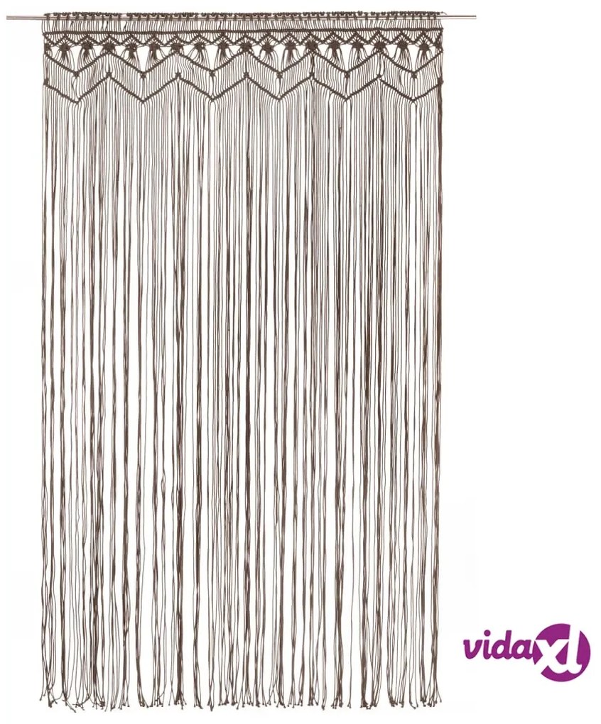 vidaXL Tenda Macramè Grigio Talpa 140x240 cm in Cotone