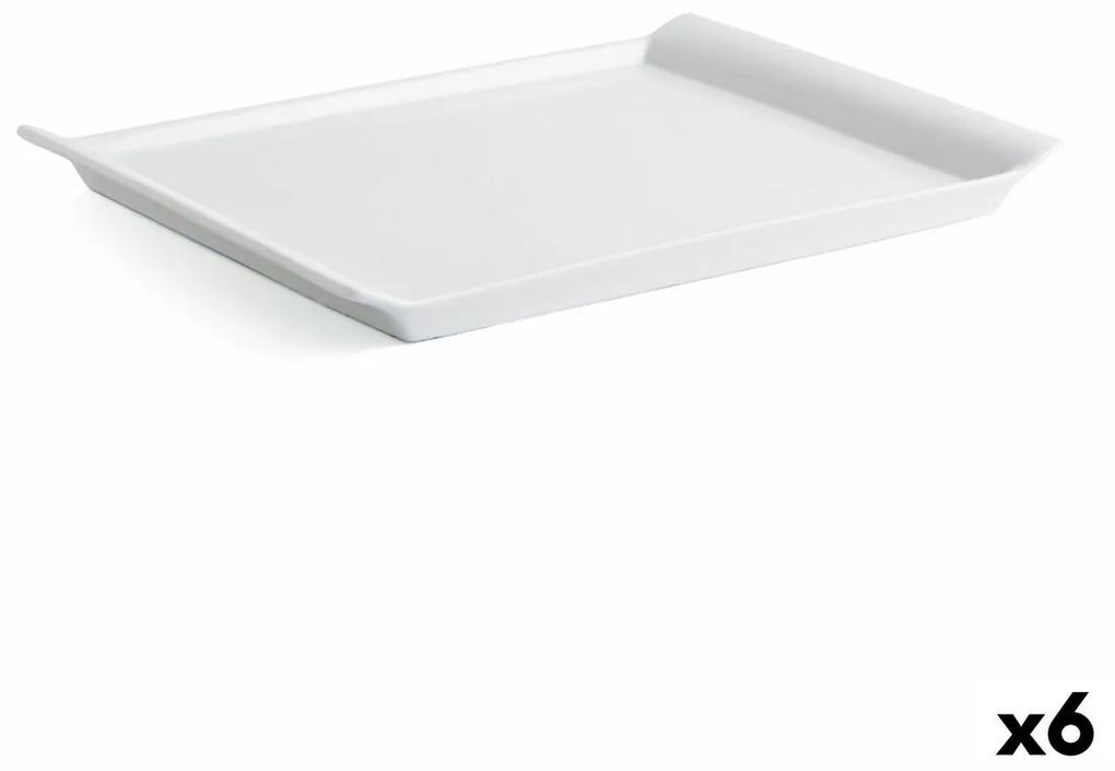 Teglia da Cucina Quid Gastro Fresh Ceramica Bianco (31 x 23 cm) (6 Unità)