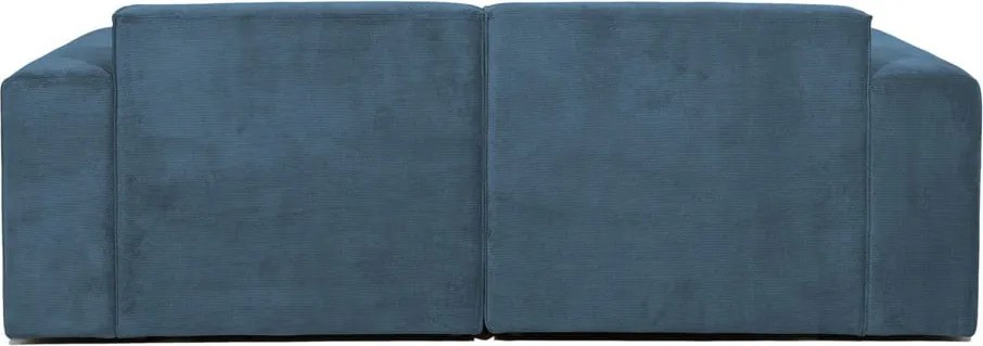 Divano componibile blu con rivestimento in velluto a coste 202 cm Sting – Scandic
