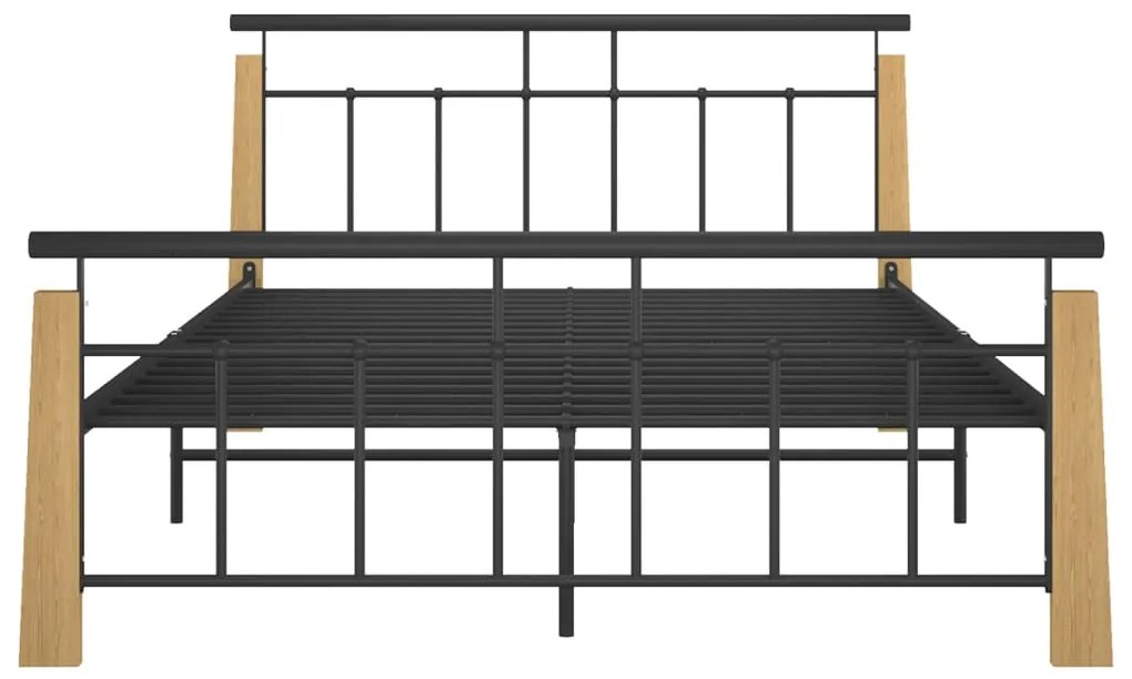 Giroletto in metallo e legno massello di rovere 140x200 cm