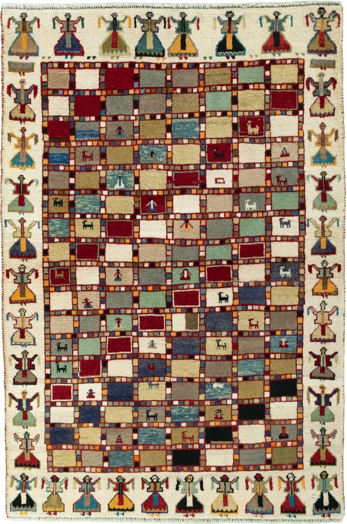 Gabbeh Tappeto persiano 100 x 150 (Iran) Annodato A Mano
