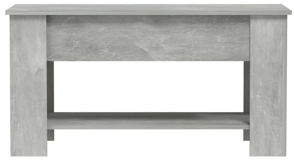 Tavolino salotto grigio cemento 101x49x52 cm legno multistrato