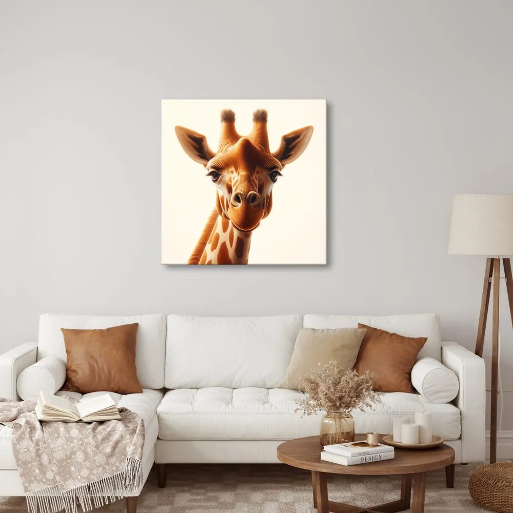 Quadro su tela – Sguardo dettagliato della giraffa
