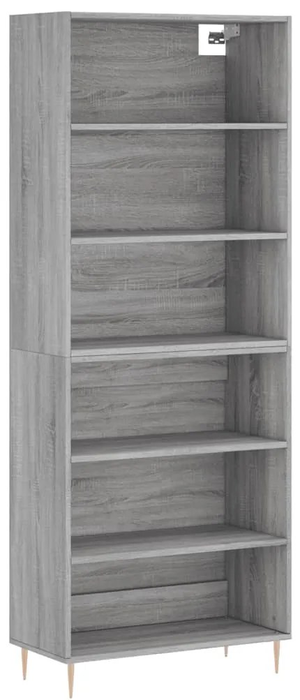 Credenza grigio sonoma 69,5x32,5x180 cm legno multistrato