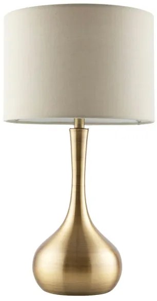 Endon 61191 - Lampada da tavolo dimmerabile PICCADILLY 1xE14/40W/230V ottone/beige
