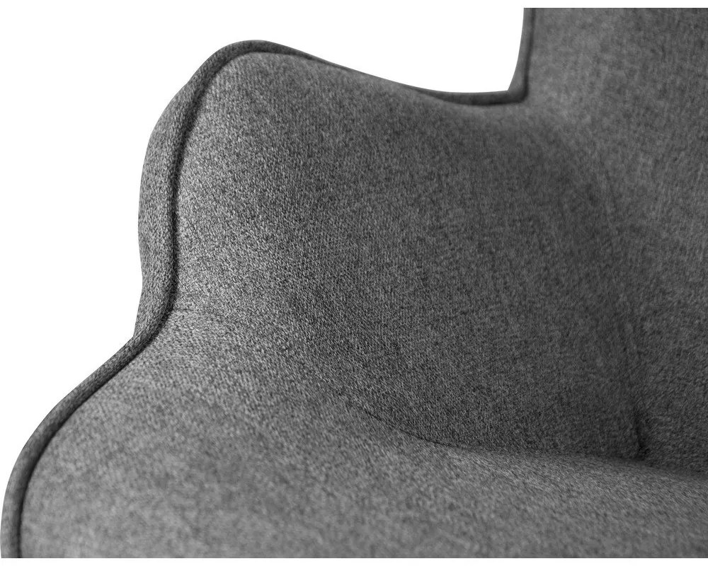 Poltrona con poggiapiedi grigia Niko – Ropez