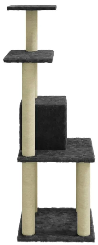 Albero per gatti con tiragraffi in sisal grigio scuro 105 cm
