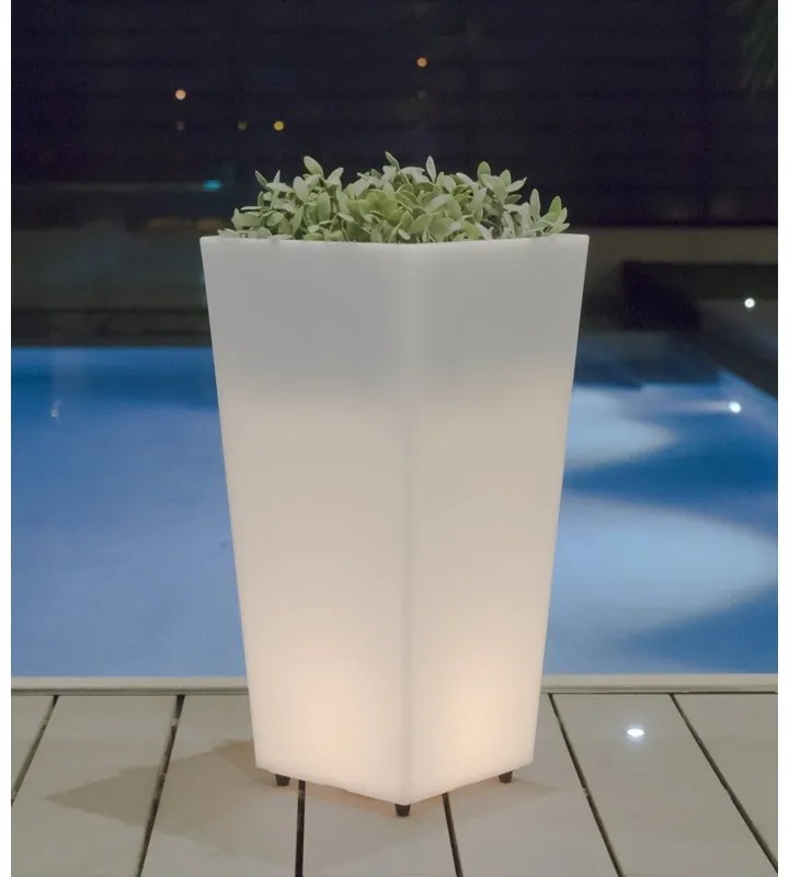 Vaso luminoso da esterno MELISA 40 CAVO H 90 cm,in polietilene, luce bianco freddo E27 7W 600LM NEWGARDEN