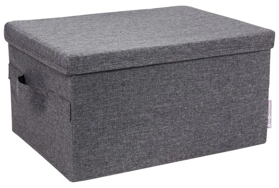 Scatola con coperchio grigia in tessuto 40x30x22 cm Soft Storage – Bigso