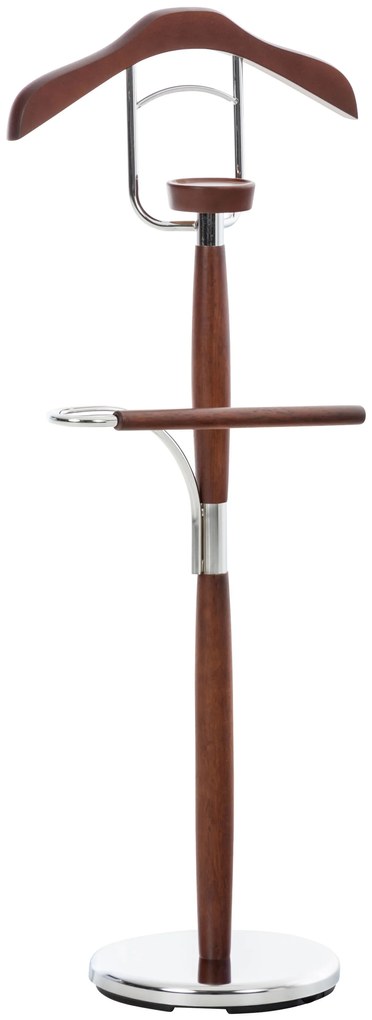 Appendiabiti E Mensola Multifunzionale İn Metallo E Legno - Herrendiener Cardiff / Wenge