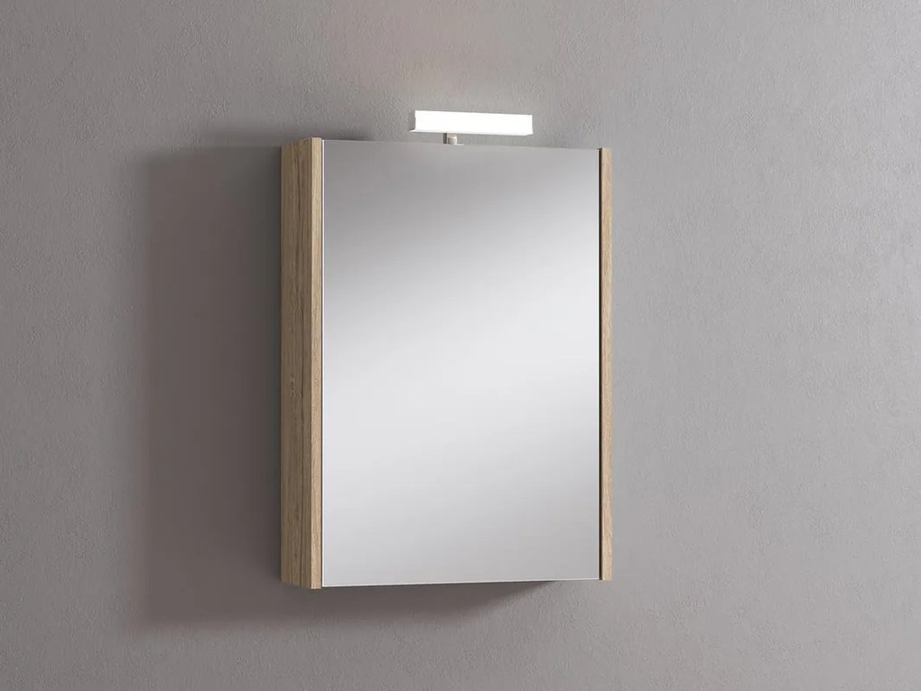 Pensile con luce Akira rovere nabucco L 51.5 x H 70 x P 15.5 cm