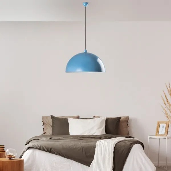 Lampadario a sospensione con filo KURE 1xE27/40W/230V blu