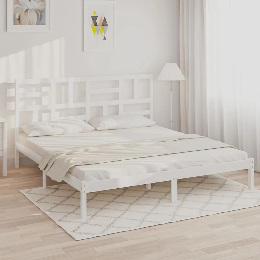 Giroletto Bianco İn Legno Massello 200x200 Cm /