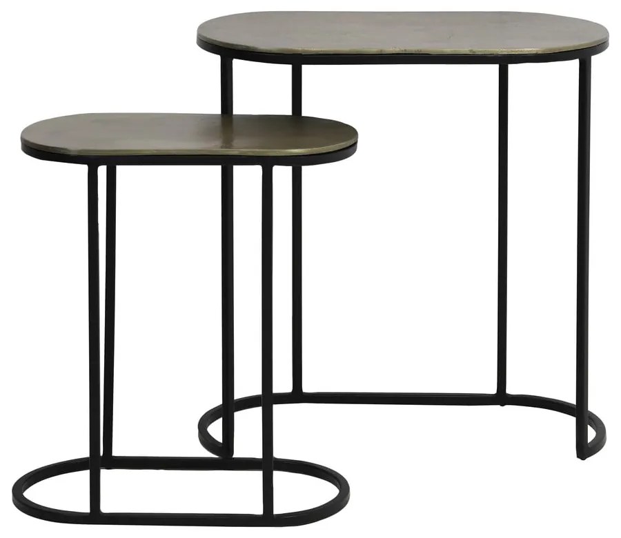 Set di 2 tavolini in metallo 26x53 cm Bocov - Light &amp; Living