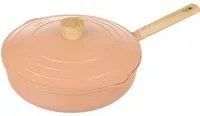 Padella alta 28 cm con coperchio rosa Pot Art