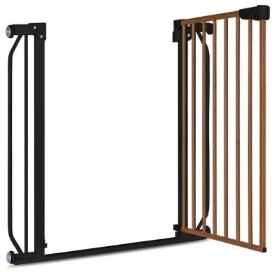 Lionelo - Cancello sicurezza TRUUS SLIM nero/marrone