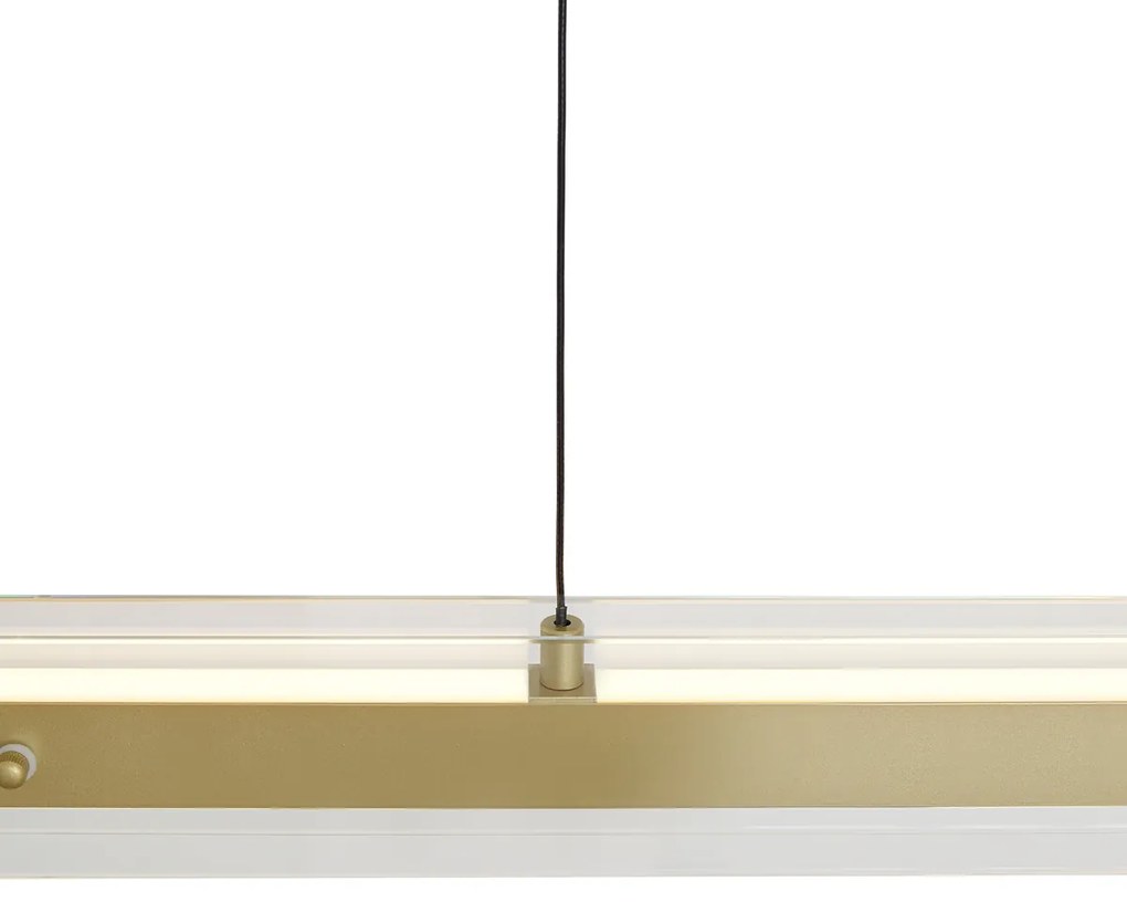 Lampada a sospensione moderna in ottone con vetro trasparente con LED Easylift - Catch