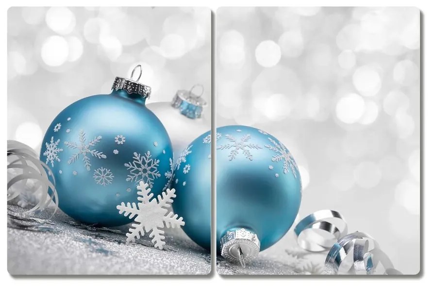 Tagliere in vetro temperato Palle di Natale Inverno Decorazioni di Natale 60x52 cm