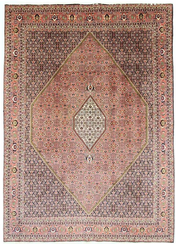 Bidjar Tappeto 350 x 250 Rosso (Iran) Annodato A Mano