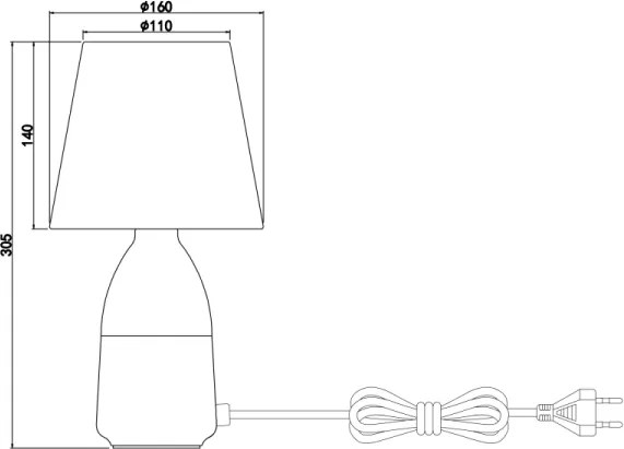 GLOBO 24135C - Lampada da tavolo EUGEN 1xE14/40W/230V