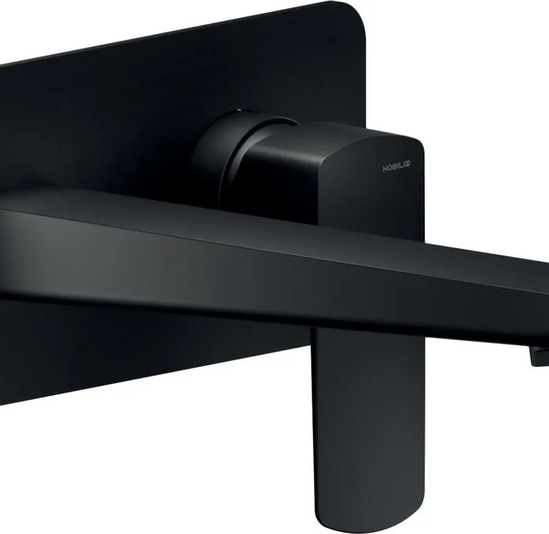 Rubinetto per lavabo Acquaviva nero Opaco NOBILI getto laminare cristallino a canna media
