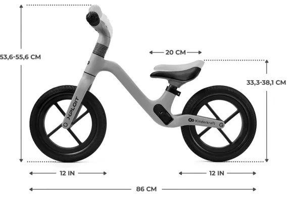 KINDERKRAFT - Bici a spinta XPLOIT Moonstone argento