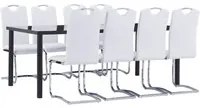 Set Sala da Pranzo 9 pz in Similpelle Biancacod mxl 120266