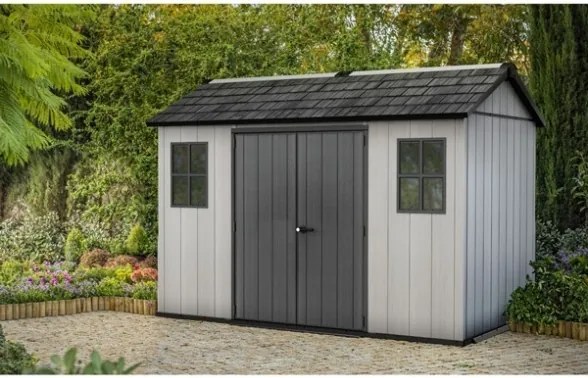 Casetta Da Giardino In Resina 350x230x254H Cm Oakland 1175SD Grigio Keter