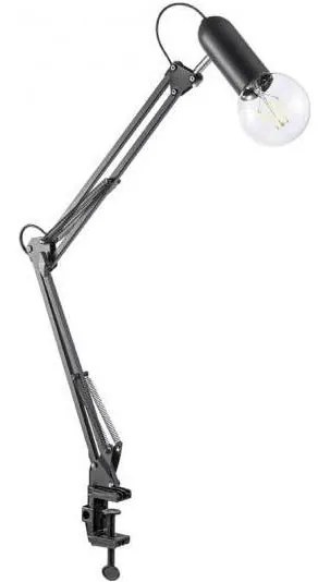 JUST LIGHT. 14773-18 - Lampada da tavolo con morsetto TURN ME 1xE27/60W/230V nero