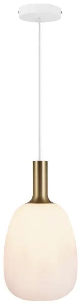 Nordlux - Lampadario a cavo ALTON 1xE27/60W/230V bianco/nero/ottone