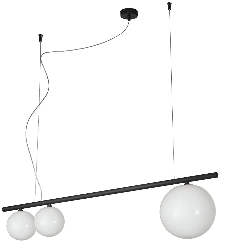 Metal Lux Libra 3-light  pendant  lamp Verniciato nero