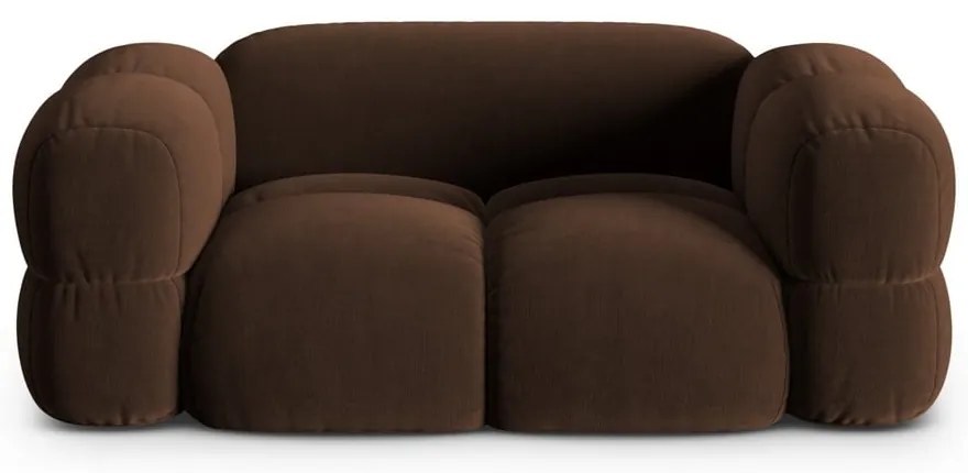 Divano marrone scuro con rivestimento in velluto 180 cm Loretto – Cosmopolitan Design