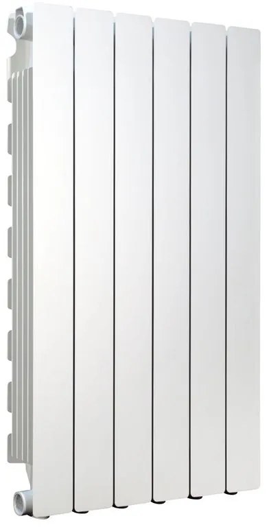 Radiatore acqua calda PRODIGE MODERN in alluminio, 6 elementi, interasse 800 mm, bianco