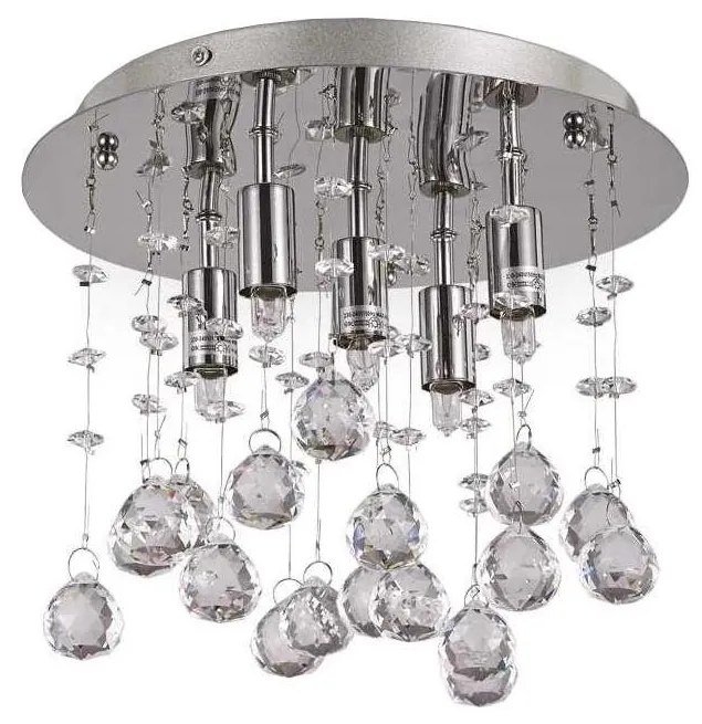 Ideal Lux-Plafoniera LED di cristallo MOONLIGHT 5xG9/3W/230V diametro 26 cm cromo lucido