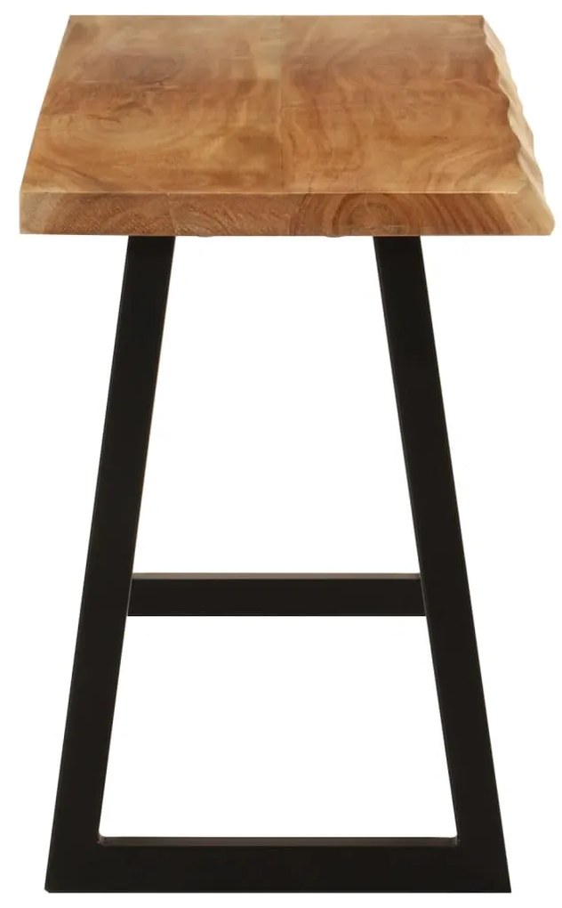 Panca con bordi vivi 105 cm in legno massello di acacia