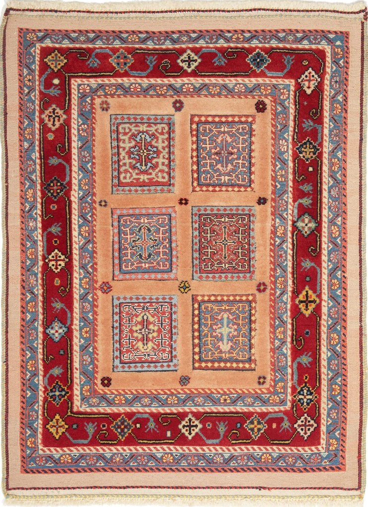 Tappeto 90 x 60 Rosso (Iran) Annodato A Mano